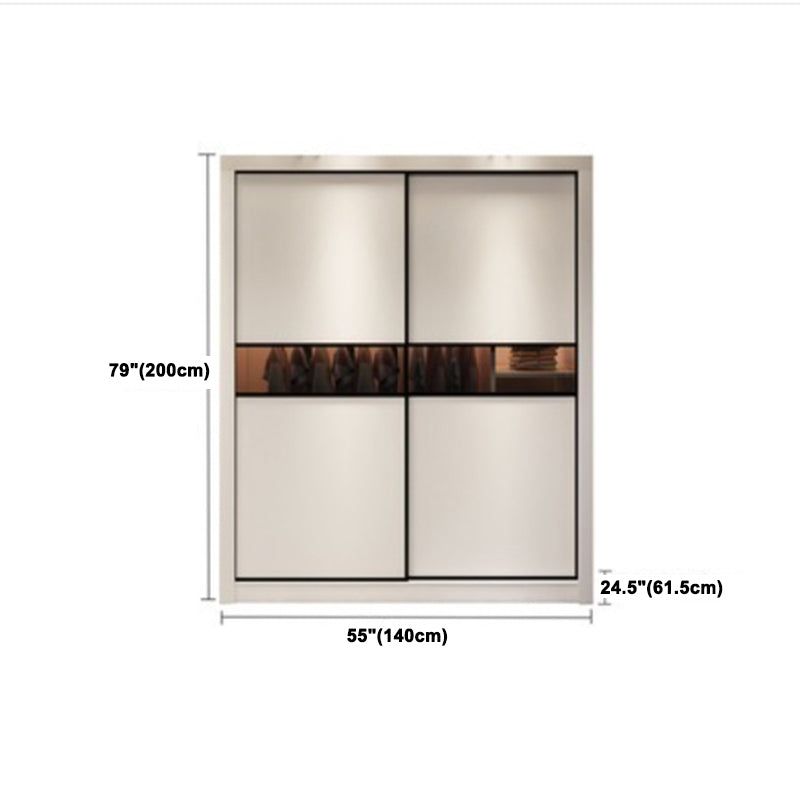 Kleiderschrank der zeitgenössischen Style weiße Farbe Holzgarderobe Kleiderschrank für Schlafzimmer