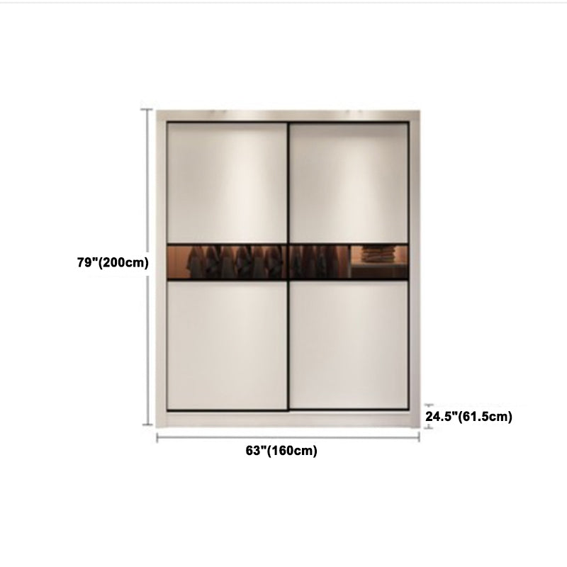 Kleiderschrank der zeitgenössischen Style weiße Farbe Holzgarderobe Kleiderschrank für Schlafzimmer