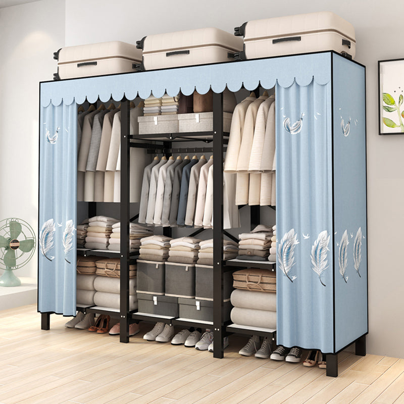 Armadio a cornice in acciaio inossidabile Armata moderno moderno armadio per il guardaroba con bordo di abbigliamento