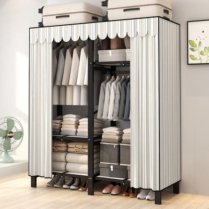 Armadio a cornice in acciaio inossidabile Armata moderno moderno armadio per il guardaroba con bordo di abbigliamento