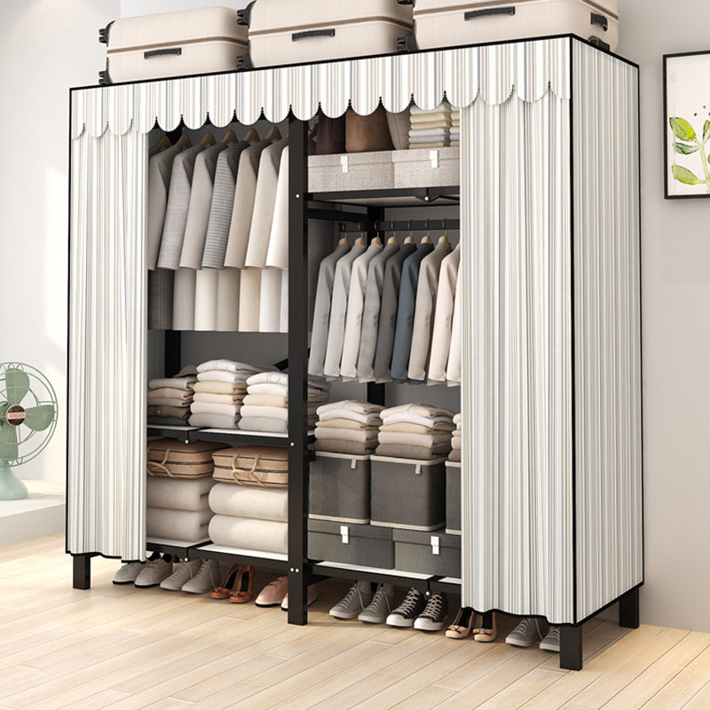 Armadio a cornice in acciaio inossidabile Armata moderno moderno armadio per il guardaroba con bordo di abbigliamento