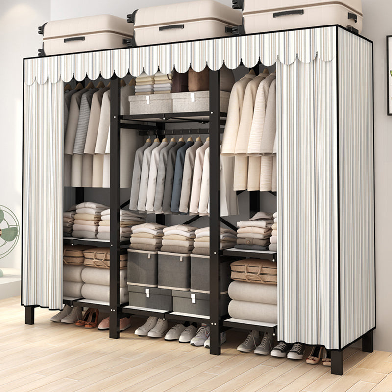 Armadio a cornice in acciaio inossidabile Armata moderno moderno armadio per il guardaroba con bordo di abbigliamento