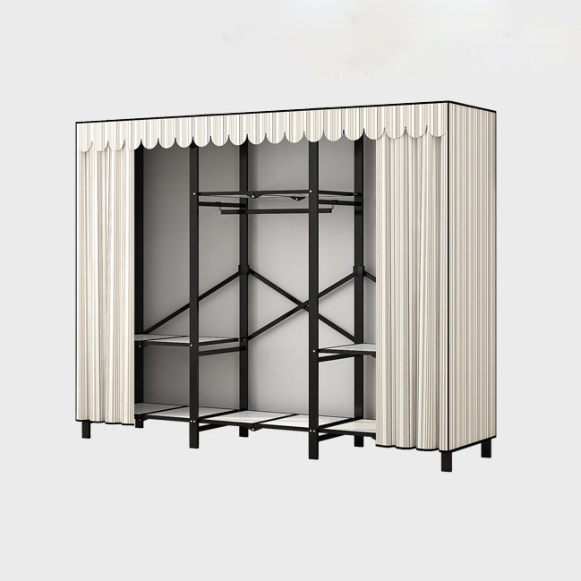 Armadio a cornice in acciaio inossidabile Armata moderno moderno armadio per il guardaroba con bordo di abbigliamento