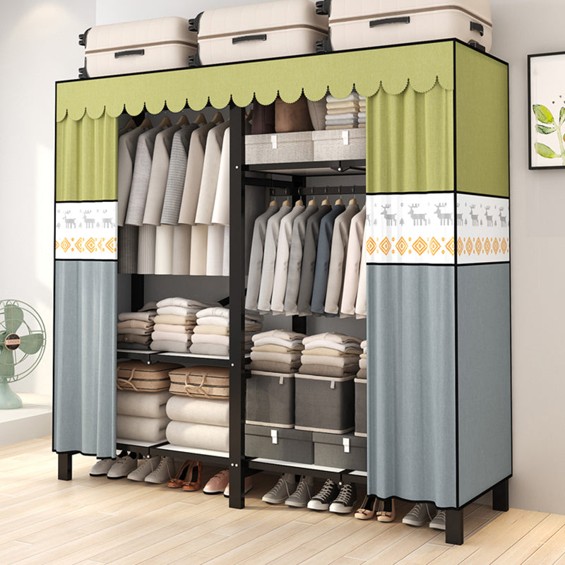 Armadio a cornice in acciaio inossidabile Armata moderno moderno armadio per il guardaroba con bordo di abbigliamento