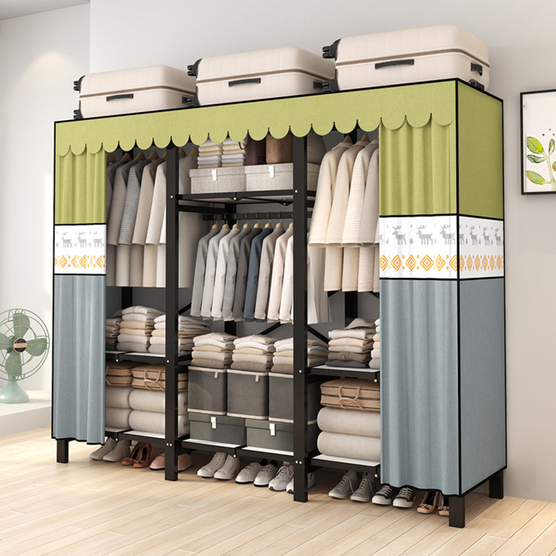 Armadio a cornice in acciaio inossidabile Armata moderno moderno armadio per il guardaroba con bordo di abbigliamento