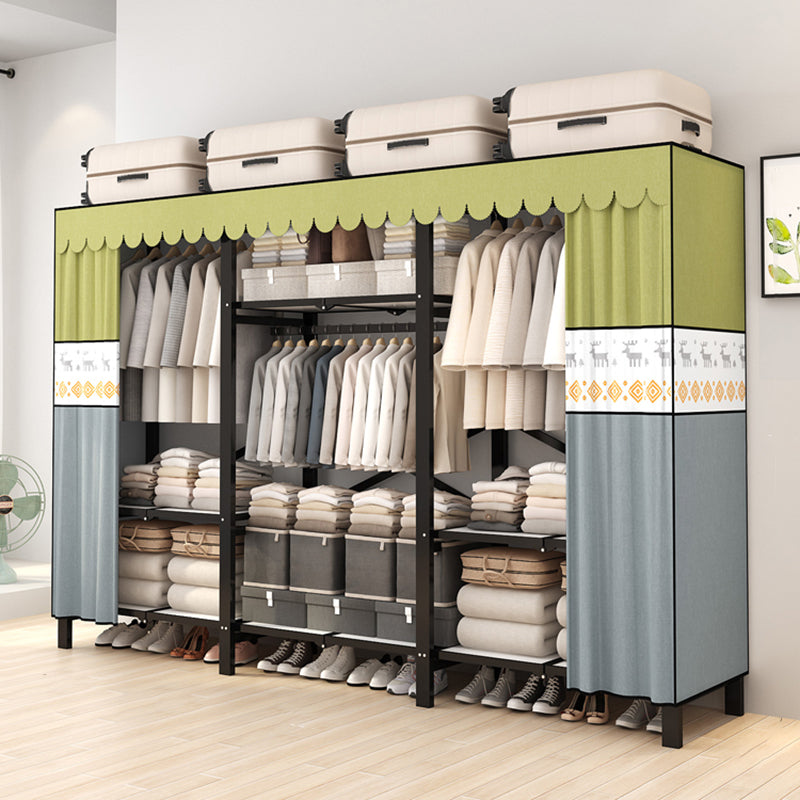 Armadio a cornice in acciaio inossidabile Armata moderno moderno armadio per il guardaroba con bordo di abbigliamento