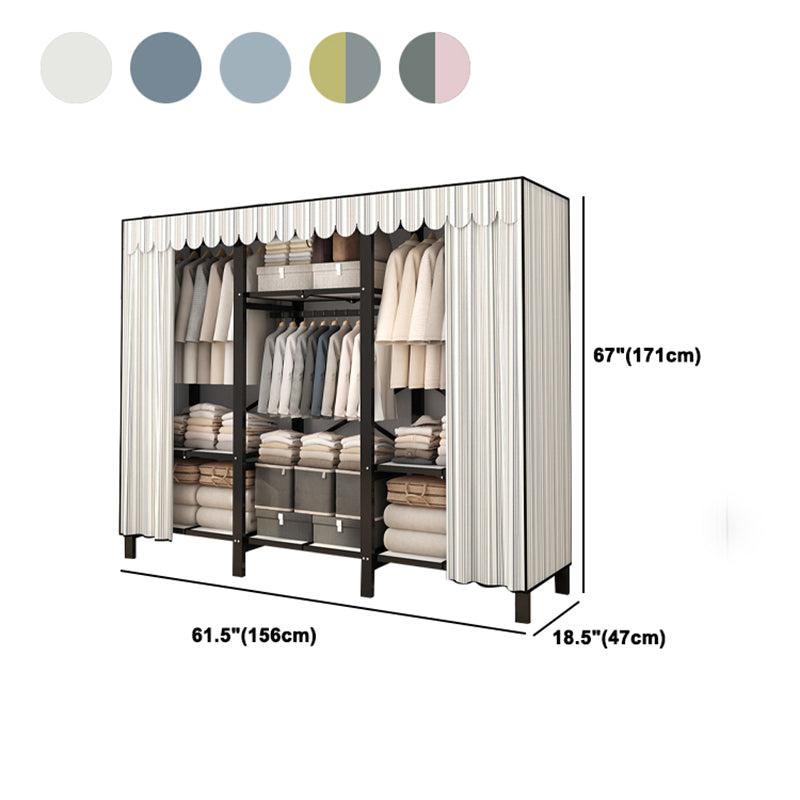 Armadio a cornice in acciaio inossidabile Armata moderno moderno armadio per il guardaroba con bordo di abbigliamento