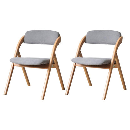 Contemporary Wood Dining Chairs Open Back Dining Side Furniture in Matte Finish for Home
