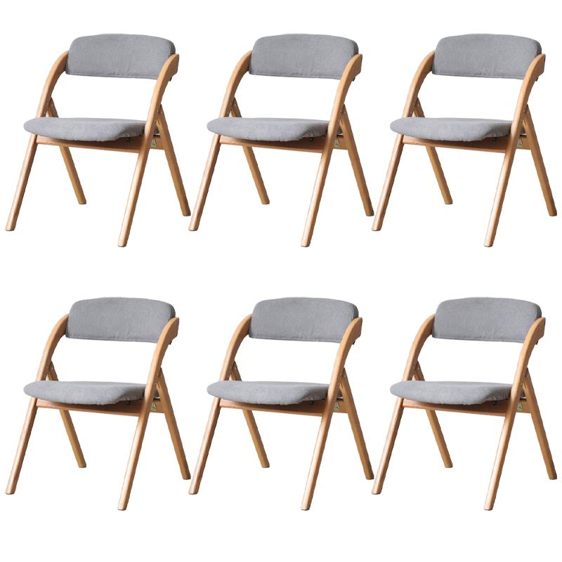 Contemporary Wood Dining Chairs Open Back Dining Side Furniture in Matte Finish for Home
