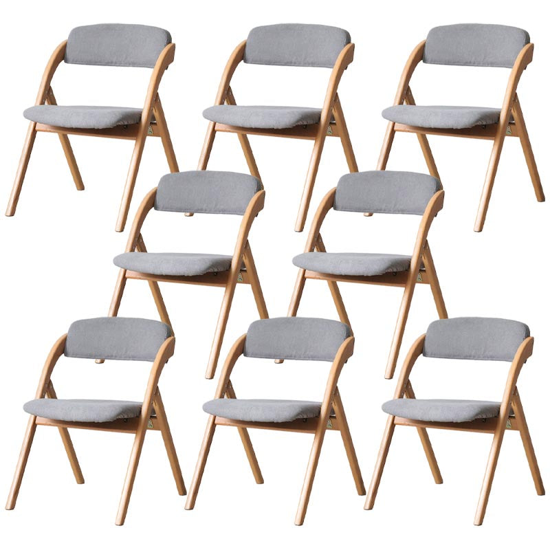 Contemporary Wood Dining Chairs Open Back Dining Side Furniture in Matte Finish for Home