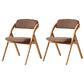 Contemporary Wood Dining Chairs Open Back Dining Side Furniture in Matte Finish for Home