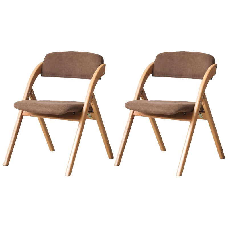 Contemporary Wood Dining Chairs Open Back Dining Side Furniture in Matte Finish for Home