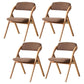 Contemporary Wood Dining Chairs Open Back Dining Side Furniture in Matte Finish for Home