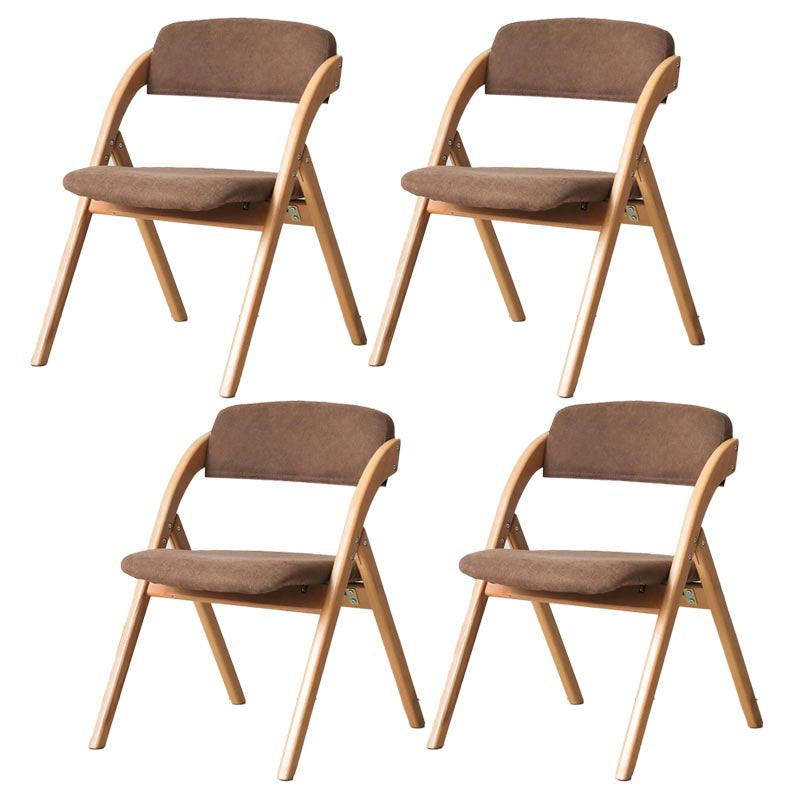 Contemporary Wood Dining Chairs Open Back Dining Side Furniture in Matte Finish for Home