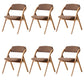 Contemporary Wood Dining Chairs Open Back Dining Side Furniture in Matte Finish for Home
