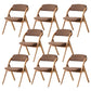 Contemporary Wood Dining Chairs Open Back Dining Side Furniture in Matte Finish for Home