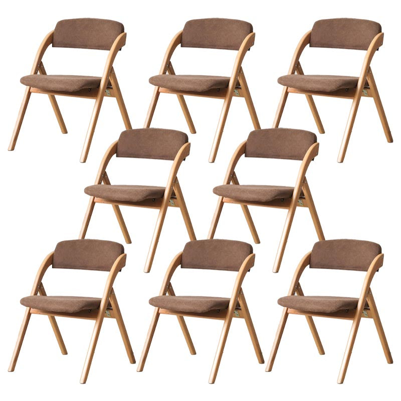 Contemporary Wood Dining Chairs Open Back Dining Side Furniture in Matte Finish for Home