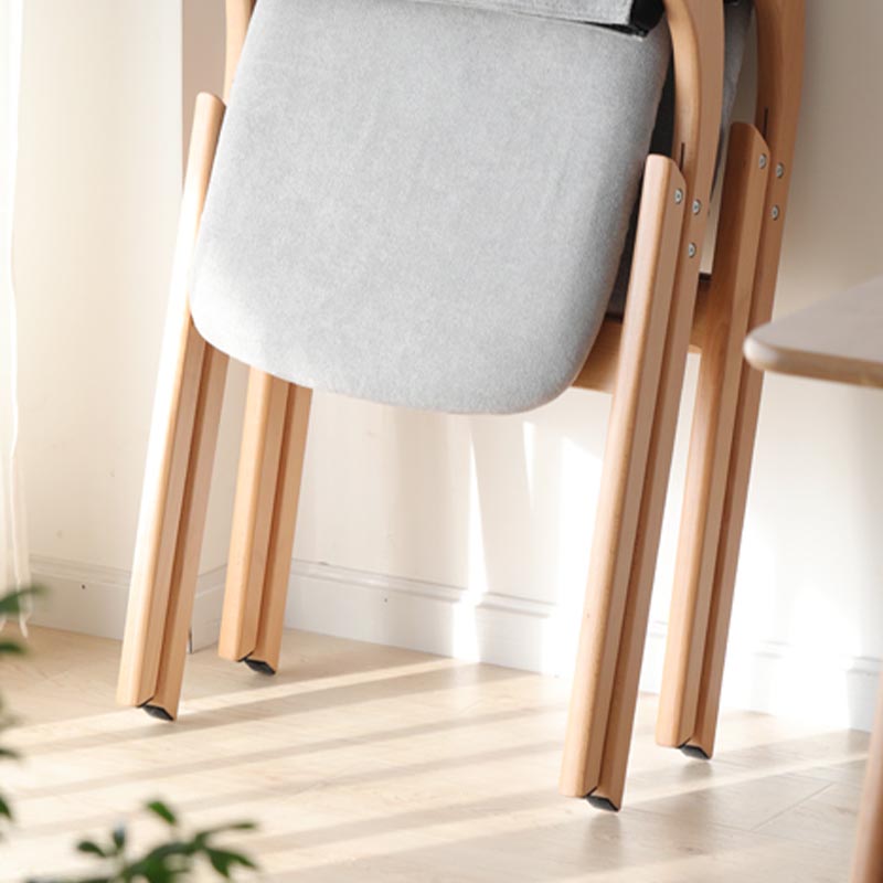 Contemporary Wood Dining Chairs Open Back Dining Side Furniture in Matte Finish for Home