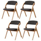 Contemporary Wood Dining Chairs Open Back Dining Side Furniture in Matte Finish for Home