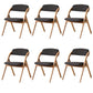 Contemporary Wood Dining Chairs Open Back Dining Side Furniture in Matte Finish for Home