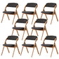 Contemporary Wood Dining Chairs Open Back Dining Side Furniture in Matte Finish for Home