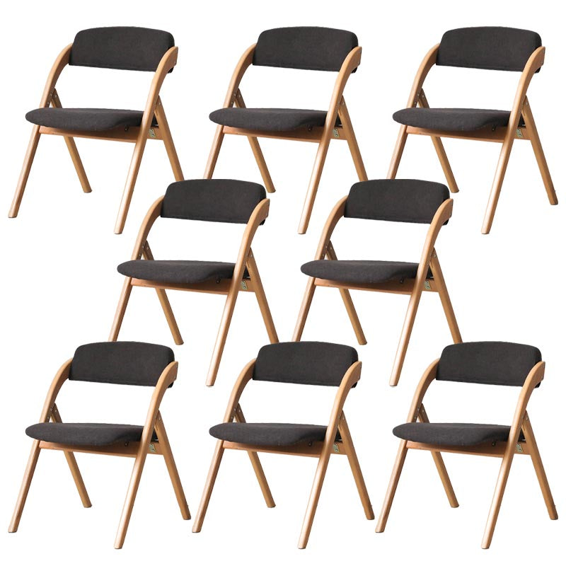 Contemporary Wood Dining Chairs Open Back Dining Side Furniture in Matte Finish for Home