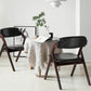 Contemporary Wood Dining Chairs Open Back Dining Side Furniture in Matte Finish for Home