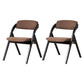 Contemporary Wood Dining Chairs Open Back Dining Side Furniture in Matte Finish for Home