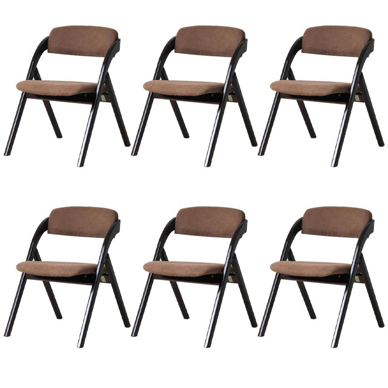 Contemporary Wood Dining Chairs Open Back Dining Side Furniture in Matte Finish for Home