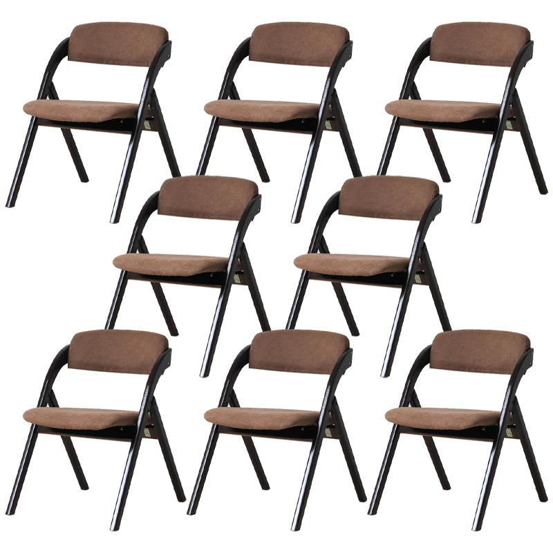 Contemporary Wood Dining Chairs Open Back Dining Side Furniture in Matte Finish for Home