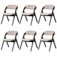 Contemporary Wood Dining Chairs Open Back Dining Side Furniture in Matte Finish for Home