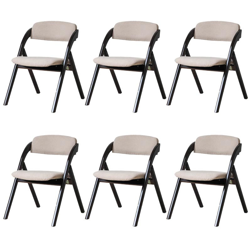 Contemporary Wood Dining Chairs Open Back Dining Side Furniture in Matte Finish for Home