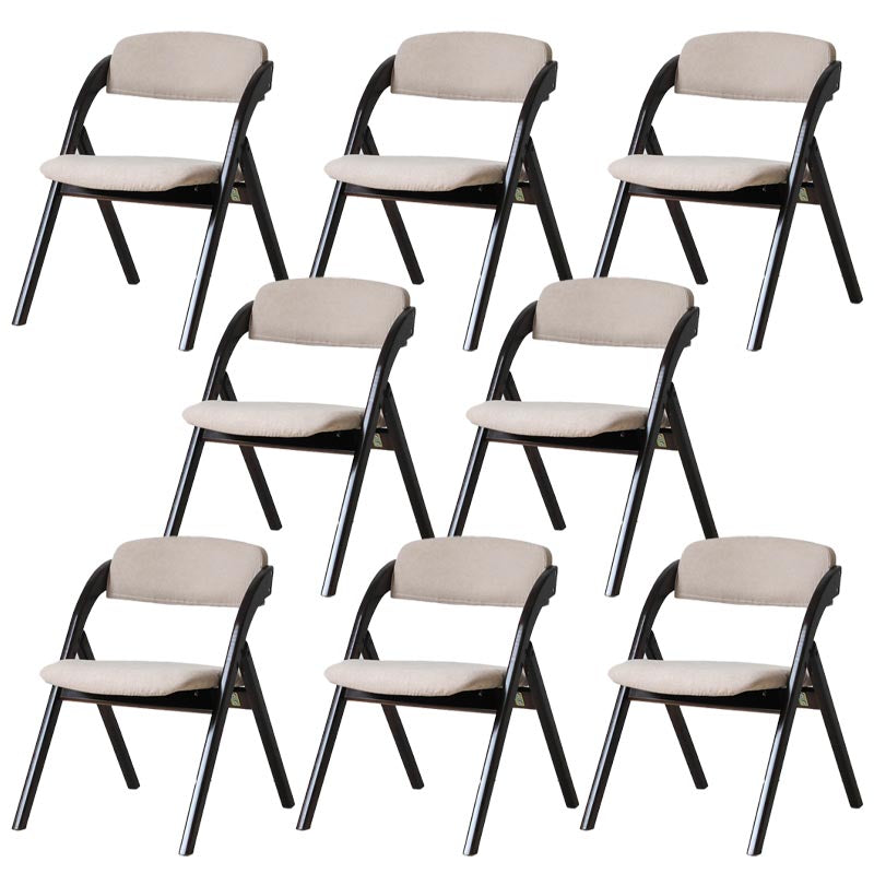 Contemporary Wood Dining Chairs Open Back Dining Side Furniture in Matte Finish for Home