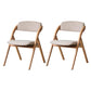 Contemporary Wood Dining Chairs Open Back Dining Side Furniture in Matte Finish for Home