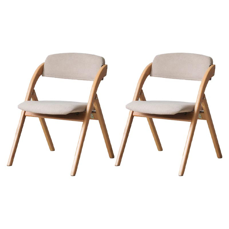 Contemporary Wood Dining Chairs Open Back Dining Side Furniture in Matte Finish for Home