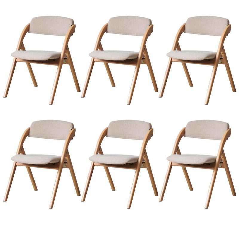 Contemporary Wood Dining Chairs Open Back Dining Side Furniture in Matte Finish for Home