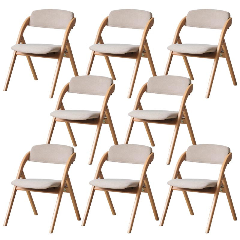 Contemporary Wood Dining Chairs Open Back Dining Side Furniture in Matte Finish for Home