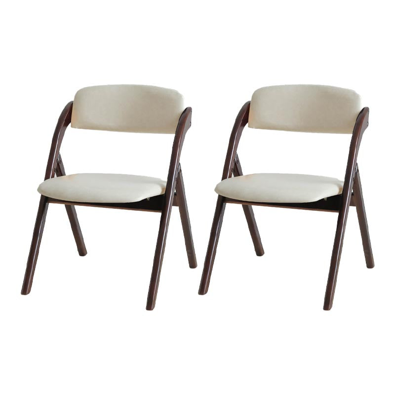 Contemporary Wood Dining Chairs Open Back Dining Side Furniture in Matte Finish for Home