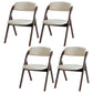 Contemporary Wood Dining Chairs Open Back Dining Side Furniture in Matte Finish for Home