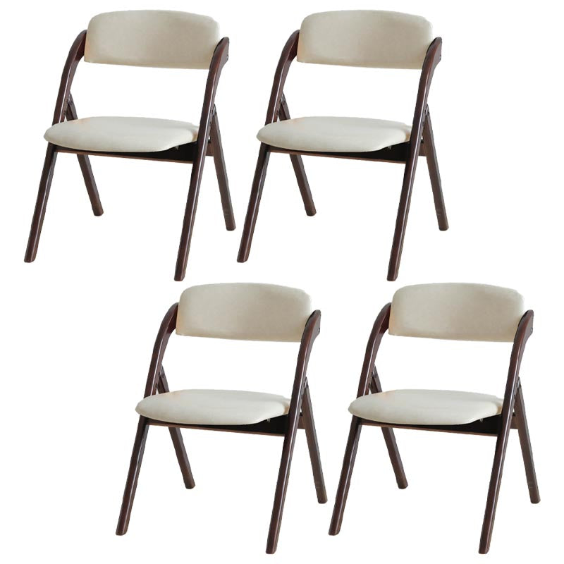 Contemporary Wood Dining Chairs Open Back Dining Side Furniture in Matte Finish for Home