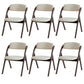 Contemporary Wood Dining Chairs Open Back Dining Side Furniture in Matte Finish for Home