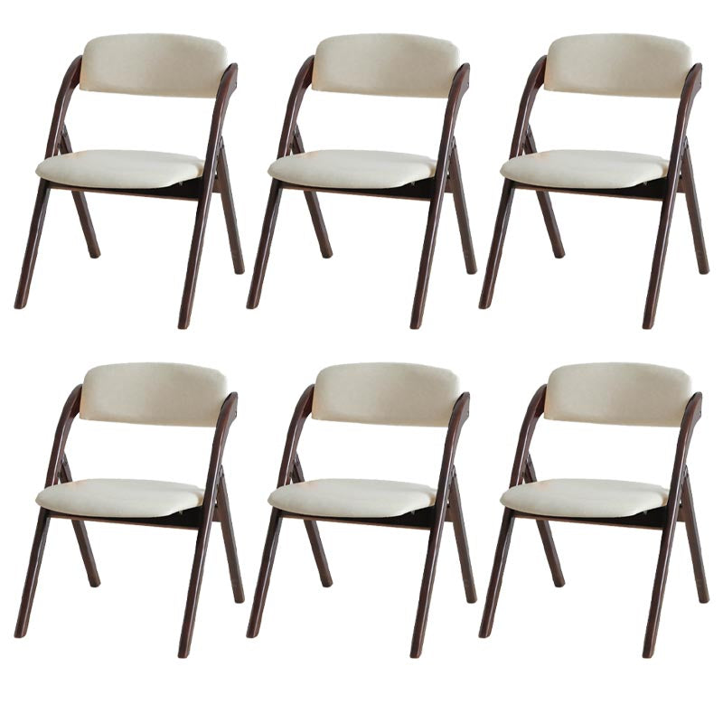 Contemporary Wood Dining Chairs Open Back Dining Side Furniture in Matte Finish for Home