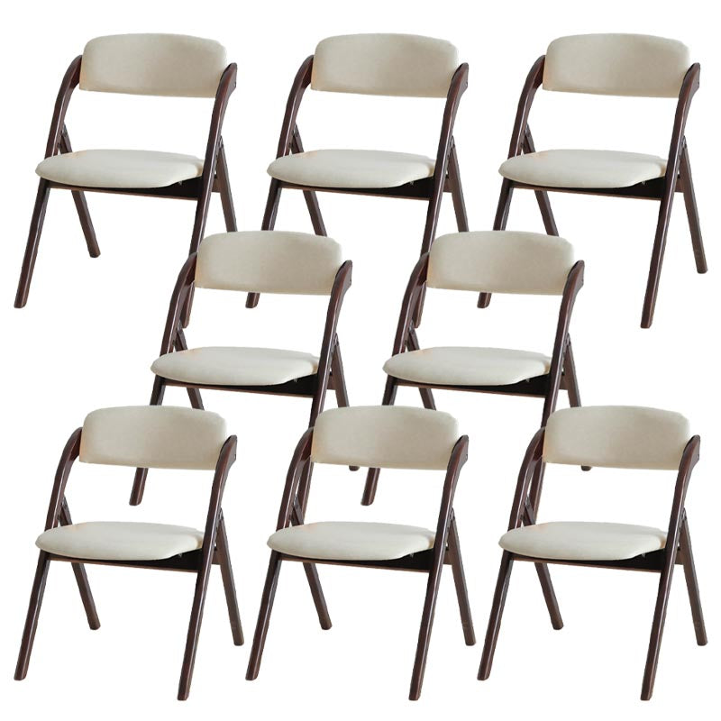 Contemporary Wood Dining Chairs Open Back Dining Side Furniture in Matte Finish for Home