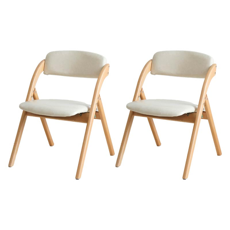 Contemporary Wood Dining Chairs Open Back Dining Side Furniture in Matte Finish for Home