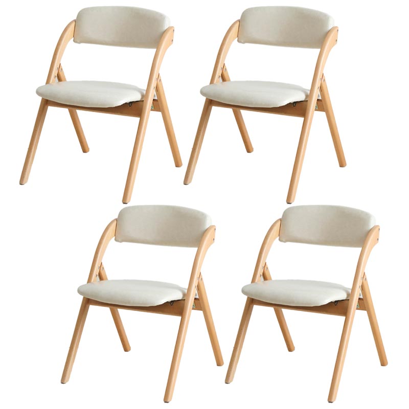 Contemporary Wood Dining Chairs Open Back Dining Side Furniture in Matte Finish for Home