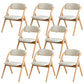 Contemporary Wood Dining Chairs Open Back Dining Side Furniture in Matte Finish for Home