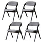 Contemporary Wood Dining Chairs Open Back Dining Side Furniture in Matte Finish for Home