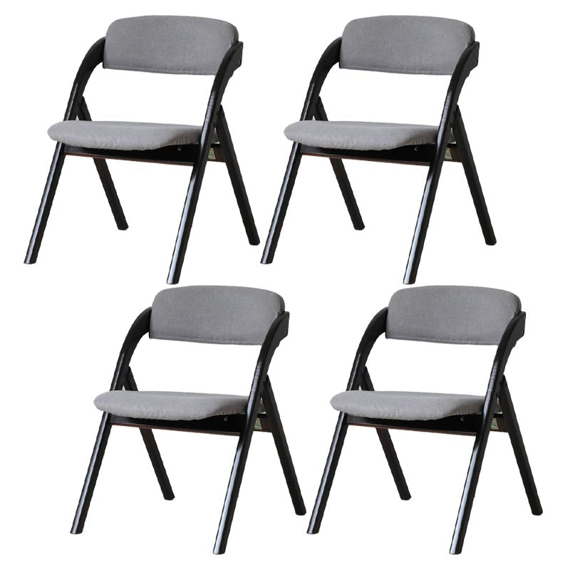 Contemporary Wood Dining Chairs Open Back Dining Side Furniture in Matte Finish for Home