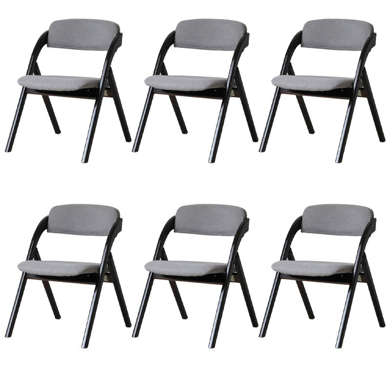 Contemporary Wood Dining Chairs Open Back Dining Side Furniture in Matte Finish for Home