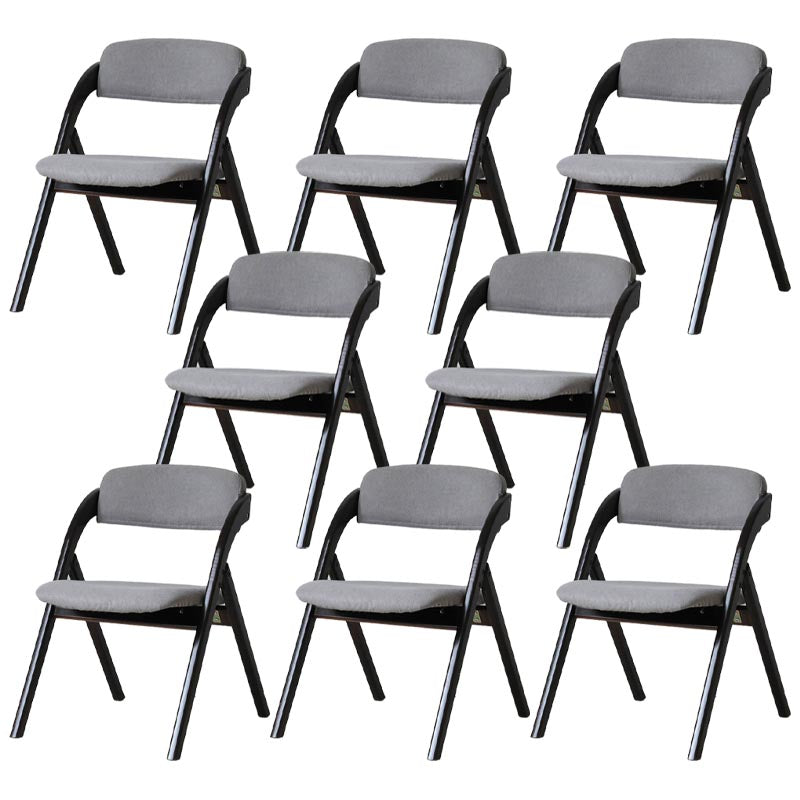 Contemporary Wood Dining Chairs Open Back Dining Side Furniture in Matte Finish for Home